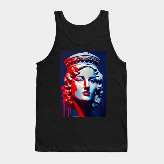 Blue & Red Lady #3 Tank Top by mateuskria